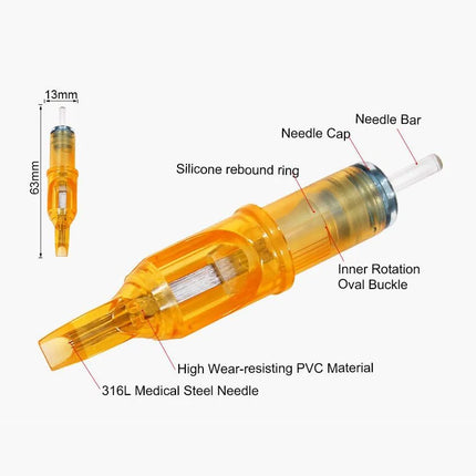 5/10 PCS Tattoo Needle Permanent Makeup Cartridge Needles Tip Replacement For  MTS Tattoo Machine Kit Eyebrow RL/RS/RM/M1