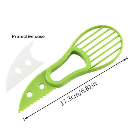 A Multifunctional Avocado Slicer Three-in-One Household Multifunctional Tool, Suitable for Outdoor Use, Home and Camping Scenari