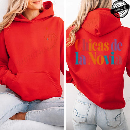Women's Hoodies Future Bride & Tribu De La Novia Sweatshirts Fashionable Casual Pullovers for Single Farewell & Bridal Shower