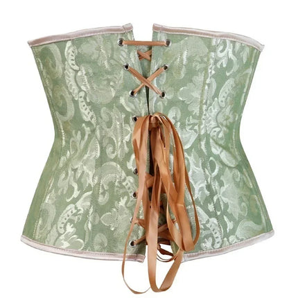 Women Corsets Bustiers Sexy Jacquard Underbust Corset Plastic Bones Korset Basques Shaper Elegant Waist Bustier Top