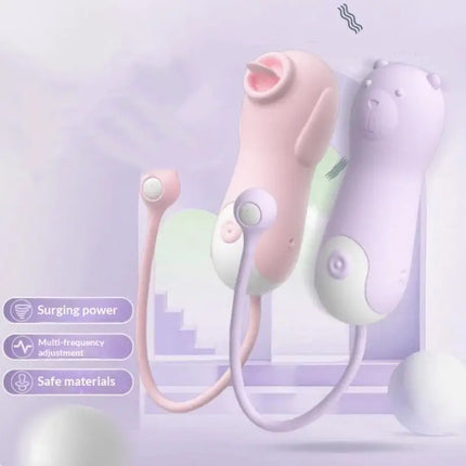 10 Speeds Vibrating Egg Tongue Licking Clitoris Stimulator Masturbator G Spot Stimulating Massage Sex Toys For Adult