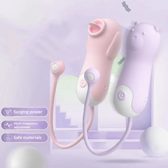 10 Speeds Vibrating Egg Tongue Licking Clitoris Stimulator Masturbator G Spot Stimulating Massage Sex Toys For Adult