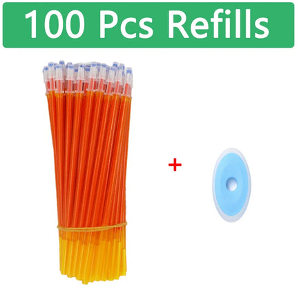 100 Pcs/set Kawaii Erasable Refill Erasable pens Gel Pen sketch Writing Stationery for Notebook school supplies cute kids pencil
