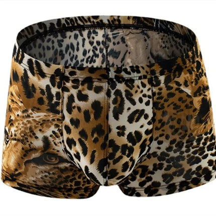 Mens Underwear Boxers Shorts Homme Snakeskin Leopard Panties Man Breathable U Convex Pouch Underpants Cueca Calzoncillo M-XXL
