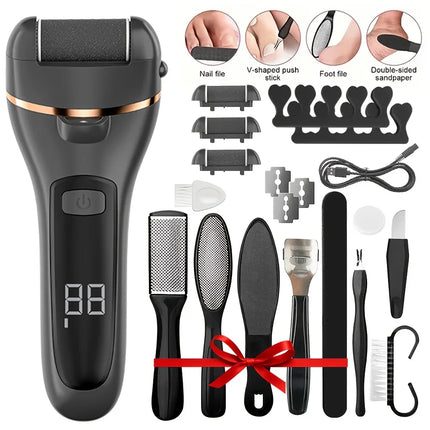 USB-Powered Electric Foot Grinder Kit Portable Rechargeable Pedicure Tools Home Foot Care Device
