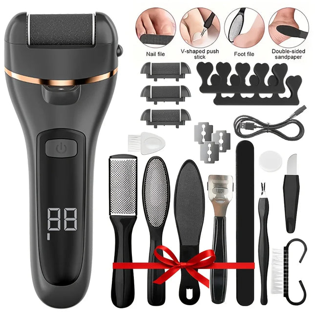 USB-Powered Electric Foot Grinder Kit Portable Rechargeable Pedicure Tools Home Foot Care Device