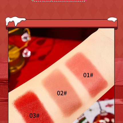 Christmas Matte Lip Gloss Set Lipstick Smooth Lasting Display Lip Gloss Waterproof Moisturizing Lipstick Holiday Gift Box Set