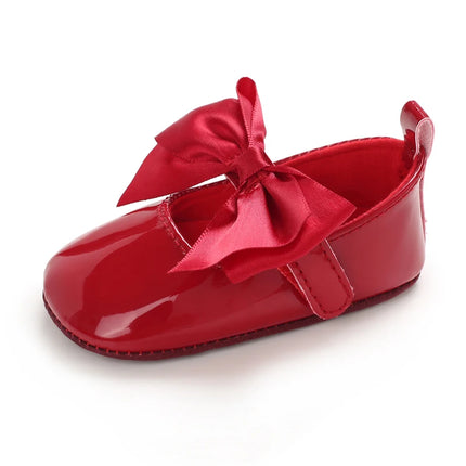 Fashionable Red Baby Shoes for Newborn Girls Cloth Bottom Elegant Noble Casual First Walking Shoes