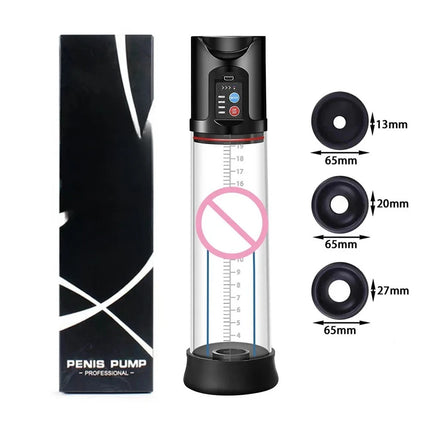 Vacuum Pump Electric Penis Enlargement Extend Pump Enhanced Penis Male Masturbator Penis Pumps for Men Erections Adult Sex Toys