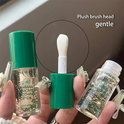 Chamomile Lip Oil, Long-Lasting Moisturizing, Nourishes Lips, Fades Lip Lines, Hydrates and Gives a Glossy Finish, Lip Care Cosmetics, Prevents Dryness, Suitable for Autumn and Winter Use, Christmas, Holiday Gift