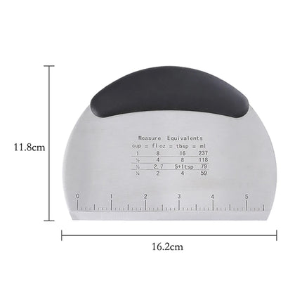 Dough Scraper Stainless Steel Pastry Dough Cutter Semicircular Bench Scraper Cake Bread Pizza Dough Cutter Chopper Baking Tools