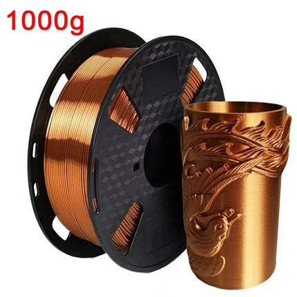 Silk Filament PLA 1.75mm 1kg/500g/250g 3D Printer Filament For Printing Toys Shiny Smooth PLA+ Gold Silver Red Blue High Speed