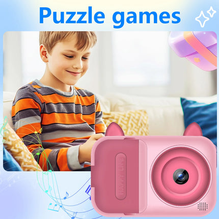 Kids Camera Instant Print Photo, Portable Thermal Printing Camera Toy with HD Digital Video, for 3-12 Years Old Boys Girls