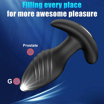 Vibrating Butt Plug Anal Toy Male Prostate Massager 9 Vibration Rotation App Controlled Anal Plug Adult Sex Toys for Men Women