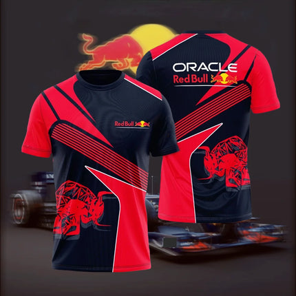 Summer Latest Red Bull Men's T-shirts Fashion Racing T-shirts Red Bull 3D Printed T-shirts Street Fashion Red Bull Clothing