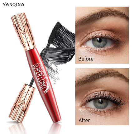 4D Silk Fiber Lash Mascara 2 In 1 Mascara Waterproof Lengthening Cosmetics Eye Mascara Ship Lashes Curling Thick Eye Makeup