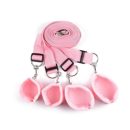 Sexual Bondage Restraints BDSM Bed Sex Toy Adjustable Handcuffs Wrist and Ankle Cuff Restraints Erotic Couple Games Gear Kit