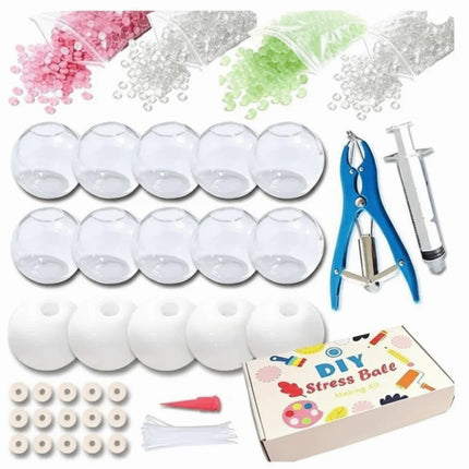 TPR DIY Ball Shell Kit Round Refillable DIY Stress Ball Making Kit Tear Resistant Stretchy Squishy Ball Making Kit Hands on Play