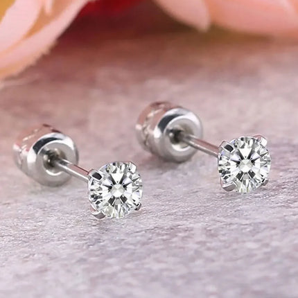 ‌2025 New Gold Color Stainless Steel Boho Zircon Stud Earrings Hypoallergenic Light Luxury Jewelry for Women, for Daily & Party