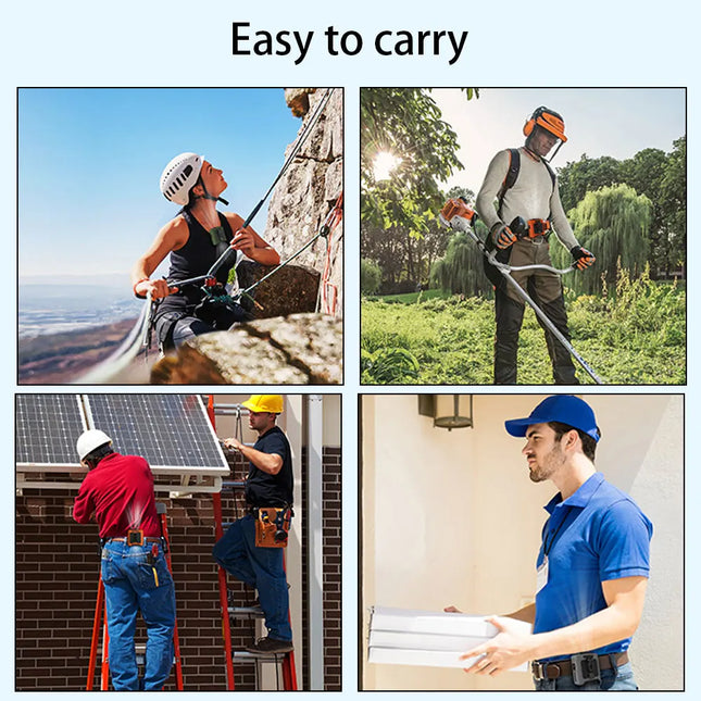 14500mAh Portable Waist Fan, One-Way Airflow Outlet, Turbo Motors with Four Clips, Emergency Flashlight, Power Bank for Outdoor Use