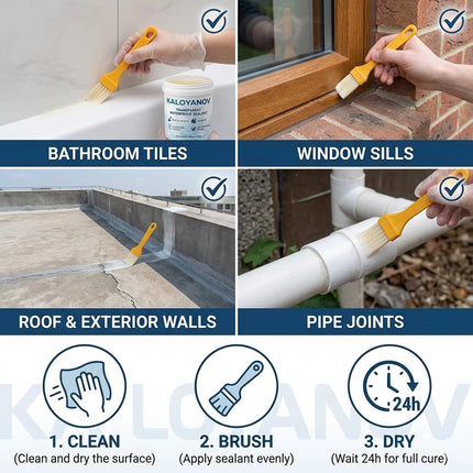 500g Clear Invisible Waterproof Sealant Anti-Leakage Glue for Bathroom Roof Window Wall Tile Repair Coating Agent, w/ Brush