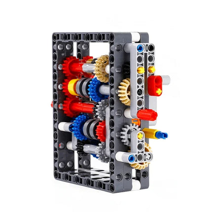 135PCS MOC Ultra-compact 8+N+R-Speed Sequential Model Building Blocks Gears Speed Transmission Gearbox Technical Bricks DIY Toys