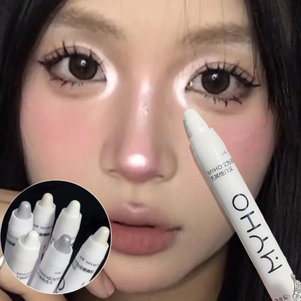Waterproof Glitter White Eyeshadow Highlighter Pencil Long-lasting Brighten Lying Silkworm Pearlescent Silver Korean Eye Makeup