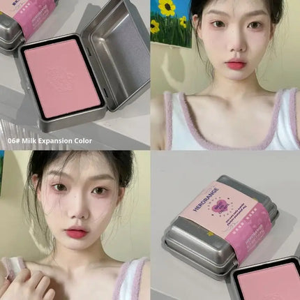 "1Pc HERORANGE Iron Box Cheek Blush Mineral Powder Long-Lasting Facial Contour Tint Single Color Cosmetics Blush Palette