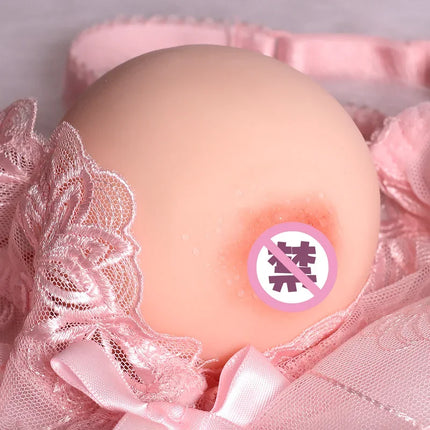 2025 New Artificial Chest Insertable Fake Silicone Breast Tools Men Masturbator Boobs Sex Toys For Men Adult Products