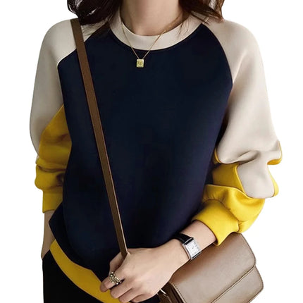 2024 ZANZEA Fashion Women Sweatshirt Autumn Patchwork Hoodies Tops Loose Pullover O Neck Long Sleeve Sweater Casual Streetwear