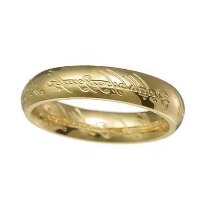 Language Carving Not Fade Rings for Unisex Fashion Minimalist Accessories Titanium Steel Jewelry