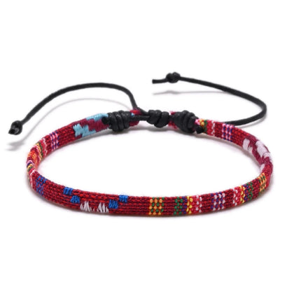 Bohemia Style Colorful Weave Rope Friendship Bracelets For Woman Men Cotton Handmade Braided Bracelet Ethnic Jewelry Gifts