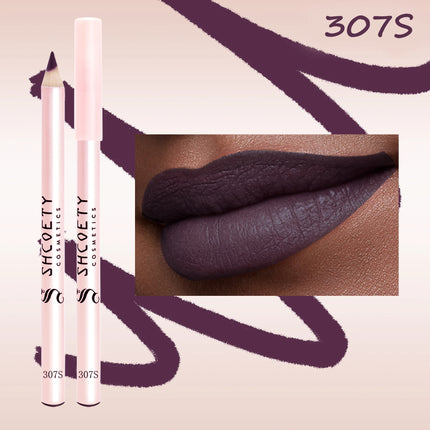 Matte Lip Liner Pencil Set of 12 Nude &Brown Shades Highly Pigmented Smooth Velvet Finish Long-Lasting Waterproof & Smudge-Proof