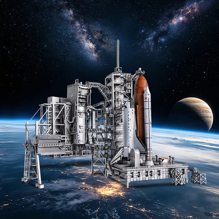 Piececool 3D Metal Puzzles LC-39 Launch Pad 3D Metal Model Kits for Adult DIY Craft Jigsaw Building Blocks Best Gifts