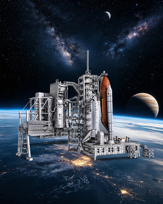 Piececool 3D Metal Puzzles LC-39 Launch Pad 3D Metal Model Kits for Adult DIY Craft Jigsaw Building Blocks Best Gifts