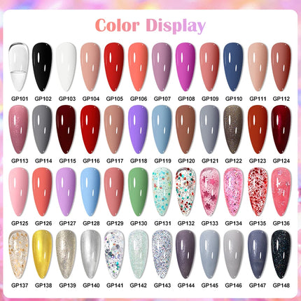 MEET ACROSS 8ml Glass Bottle Water-Based Peel Off Nail Polish Spring Summer Colorful Glitter Nail Art Varnish No Need Lamp