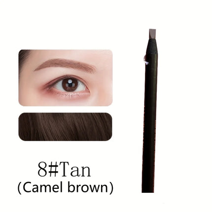 High quality HAOZHUANG pull eyebrow pencil black leather makeup wild line eyebrow pencil hard core flat head pen White pen