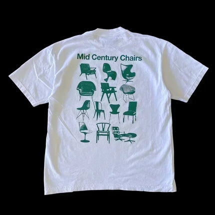 90s Comfortable Printed Fire Element Pure Cotton Series Short-Sleeves Black Minimalism American Street Casual Sports T-shirts