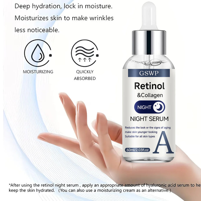 GSWP Day & Night Serum Set,Vitamin C + Retinol + Hyaluronic Acid Serums,Deeply moisturizes,tightens and brightens the face.2/3PC