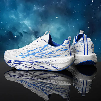 New Couple Sports Shoes Heartbeat Popcorn Carbon Plate Soft Sole Running Shoes for Men Women Fashion Casual Student Sneakers