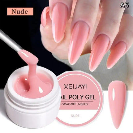 Jelly Extension Nail Gel Polish Soak Off UV LED Gel Modeling Carving Glue Milky White Clear Pink Color Multicolour Nail Salon