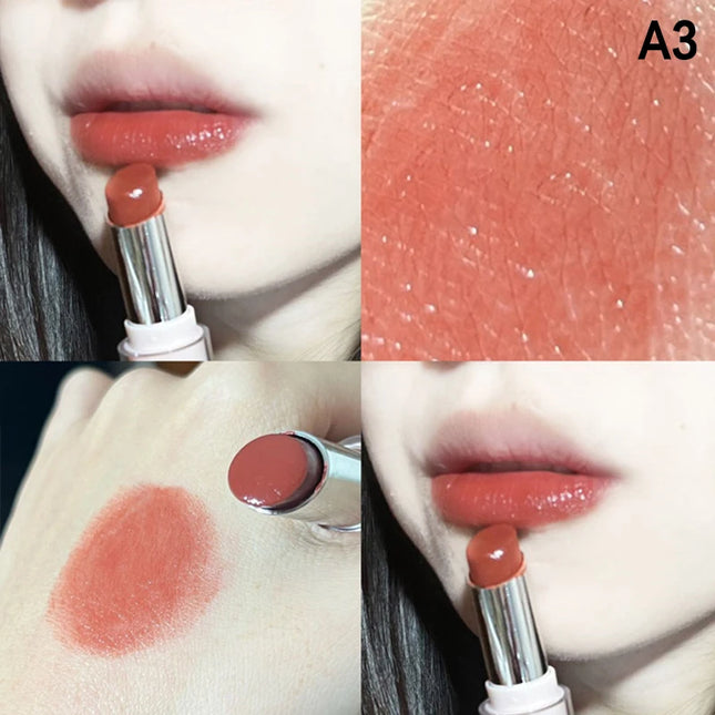 1Pc HERORANGE Water Gloss Mirror Lipstick Crystal Jelly Transparent Lip Stick Moisturizing Long-lasting Solid Lip Gloss Makeup