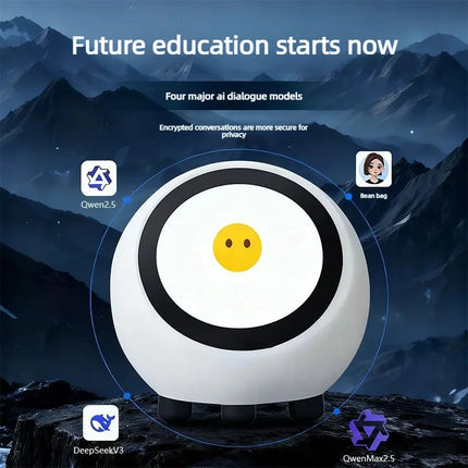 Interactive Smart Talking Robot AI Companion Robot Voice Wake Up Video Music Playback WIFI Weather Clock for Home School Desk