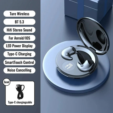 KEBIDUMEI Invisible Sleep Headphones Bluetooth 5.3 Mini Earbuds for Side Sleepers TWS Wireless Waterproof HiFi Stereo Earphones