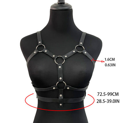 Fashion Belt Street Style Chest Harness Belt Suspenders for Women Decoration Punk Rock Leather Belt Gothic Clothing Accessories