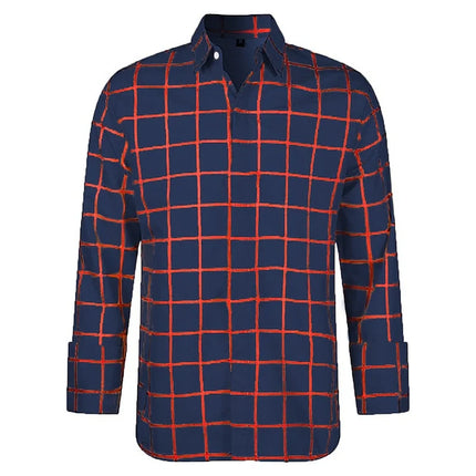 Men's Long Sleeve Shirt Casual Plaid Color Summer 3D Printed Lapel Shirt Summer New  Fashion Casual Men's Clothing Unisex Tops