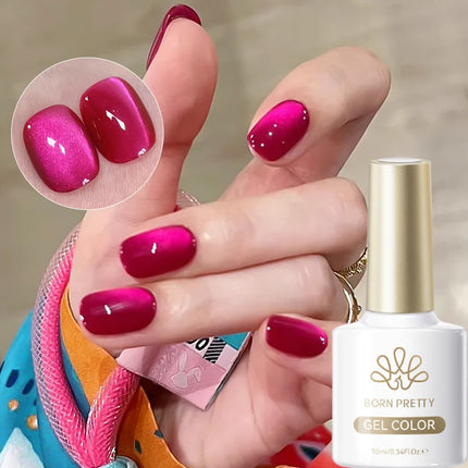 BORN PRETTY 10ml Auroras Glitter Cat Magnetic Gel Nail Polish Jelly Glass Bead Semi Permanent Soak Off UV LED Varnish Manicure