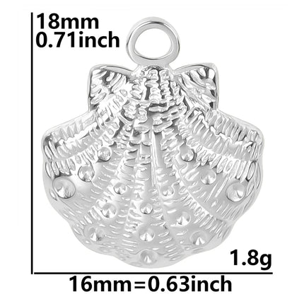 5pcs Stainless Steel Conch Starfish Turtle Charms For Jewelry Making Supplies Ocean Charm Silver Color Pendant Handmade Material
