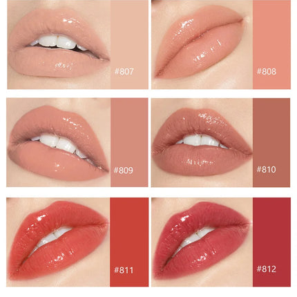 12 Colors Mirror Pearl Lip Gloss Long-lasting Moisturizing Shine Glitter Lip Glaze Waterproof Glass Liquid Lipstick Women Makeup