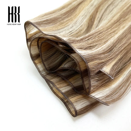 Hero Remy Hair Genius Weft Real Remy Human Hair Extensions Natural Straight Flex Hair Weaves Invisible Weft Hair 16-24 inch 50g